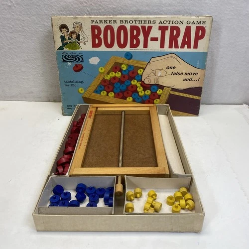 Vintage 1965 Booby-Trap Action Game by Parker Brothers - Complete In Good Cond.￼