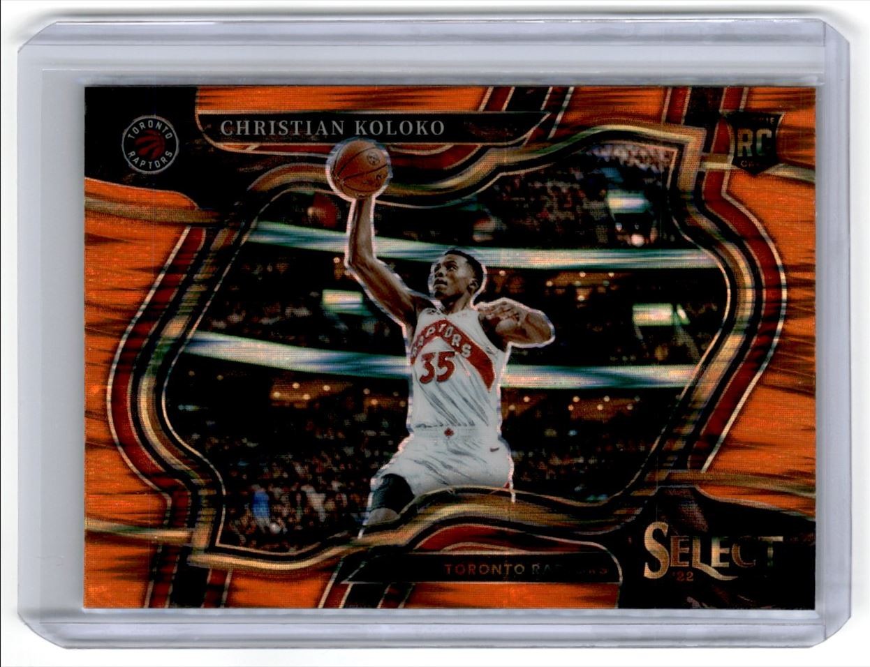 2022-23 Select Courtside Orange Flash Christian Koloko RC Toronto Raptors #297