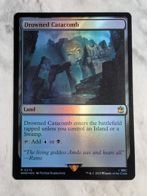Drowned Catacomb (FOIL) | MTG Doctor WHO | Dimir Dual Land | EDH Pioneer NEW NM+