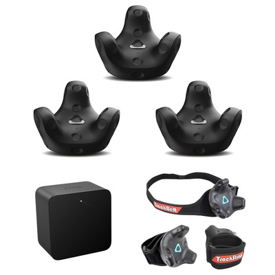 HTC 3 Pack VIVE Tracker (3.0) with Base Station 1.0, Straps #99HASS001-00 K1