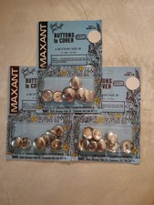 Cover Buttons Size 30 - 3/4 Inch Round 3 Packs 6 Each 18 Total New Free Ship