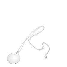 Magnifier Monocle Lens, 5X Lens Necklace Magnifying Silver