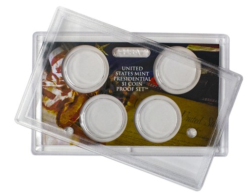 Empty Plastic Lens with Brown Type A Insert Holds 4 small dollars