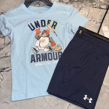 Under Armour Little Boys Bear Baseball Set Outfit NEW