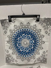 6 Identical Calitime Pillow Covers 20" X 20" Floral Design Soft Chenille VGC