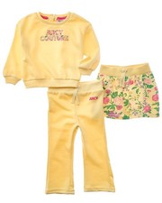 Juicy Couture 3Pc Sweatshirt, Short, Pant Set