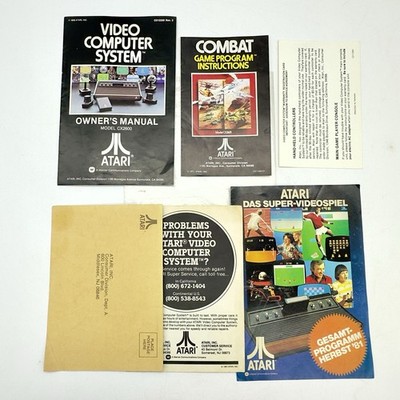 MANUALS ONLY Atari 2600 Console CX2600 Owners Manual Set in Original Plastic Bag