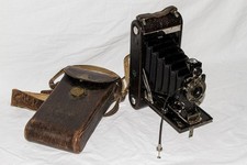 Vintage Kodak No. 1A Junior folding camera with case s/n 335626