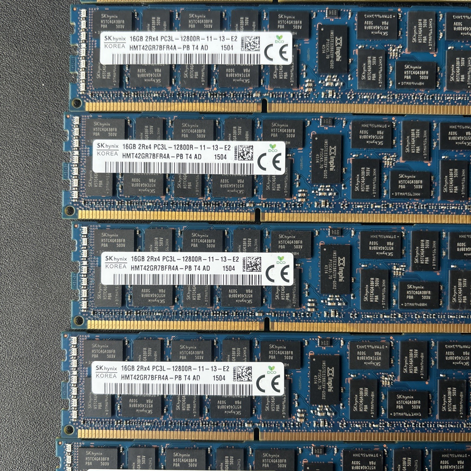 как выглядит Qty 6 Hynix 16GB 2Rx4 PC3L-12800R DDR3L-1600 Server Registered ECC Server RAM фото