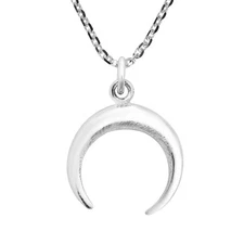 Dancing in the Moonlight Sterling Silver Crescent Moon Necklace