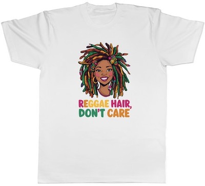 Reggae Hair Don't Care Herren T-Shirt Rasta Jamaika Musik Tee Geschenk