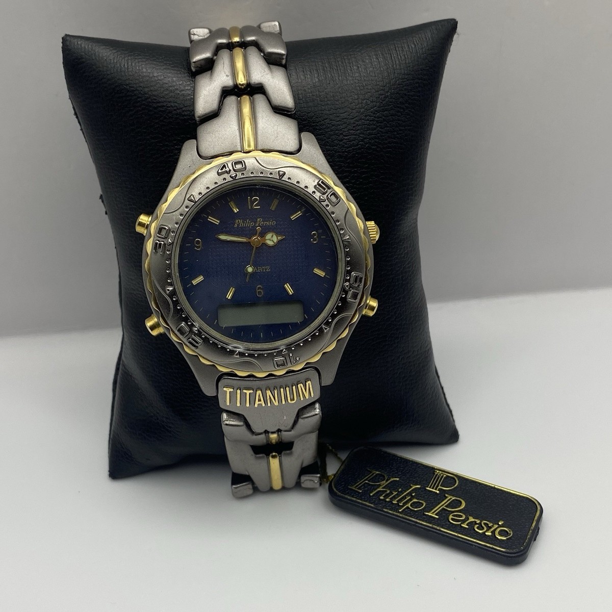 39mm Philip Persio Titanium Universal M-4812 Mens Quartz Watch