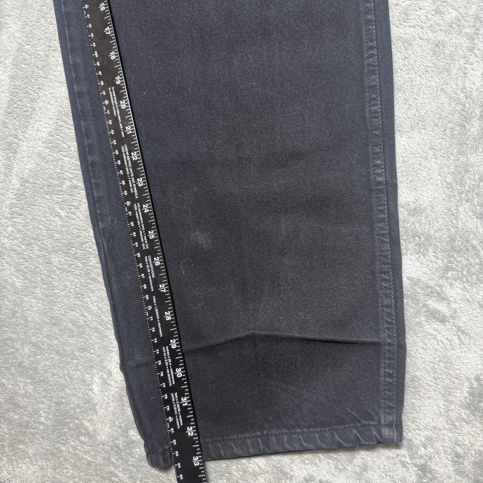 Vintage Nike Sportswear Jeans Rare Baggy Black Denim Pants Sz 40x33 Made In USA image 9