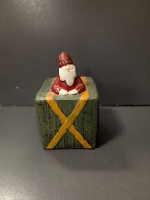 Baden Import Keramik Spardose mit Gummistopfen Geschenkpaket mit Weihnachtsmann