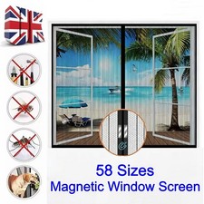 58 Sizes Magnetic Window Screen Net Mesh Fly Insect Mosquito Bug Moth Netting UK