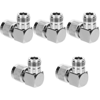 5pcs Rechtswinkelkoax-Stecker N-Typ Male zum weiblichen CB-Radioskabeladapter