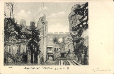 Ak Auerbach im Vogtland, Auerbacher Schloss, 315 m ü. M., Ruinen,... - 4824387