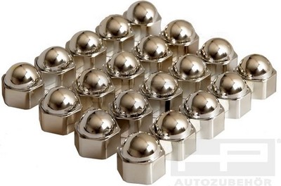 HP Rallye-Caps chrom 19mm 20-tlg. Radmuttern-Kappen für alle Fahrzeuge
