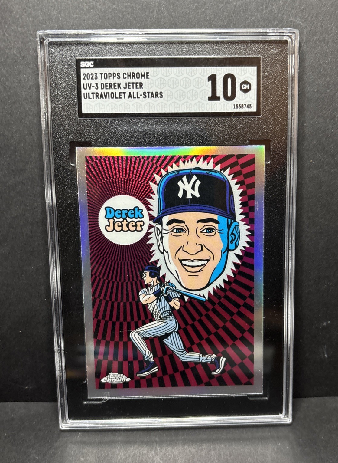 2023 Topps Chrome Derek Jeter Ultraviolet All-Stars SP #UV-3 SGC 10 Gem Mint