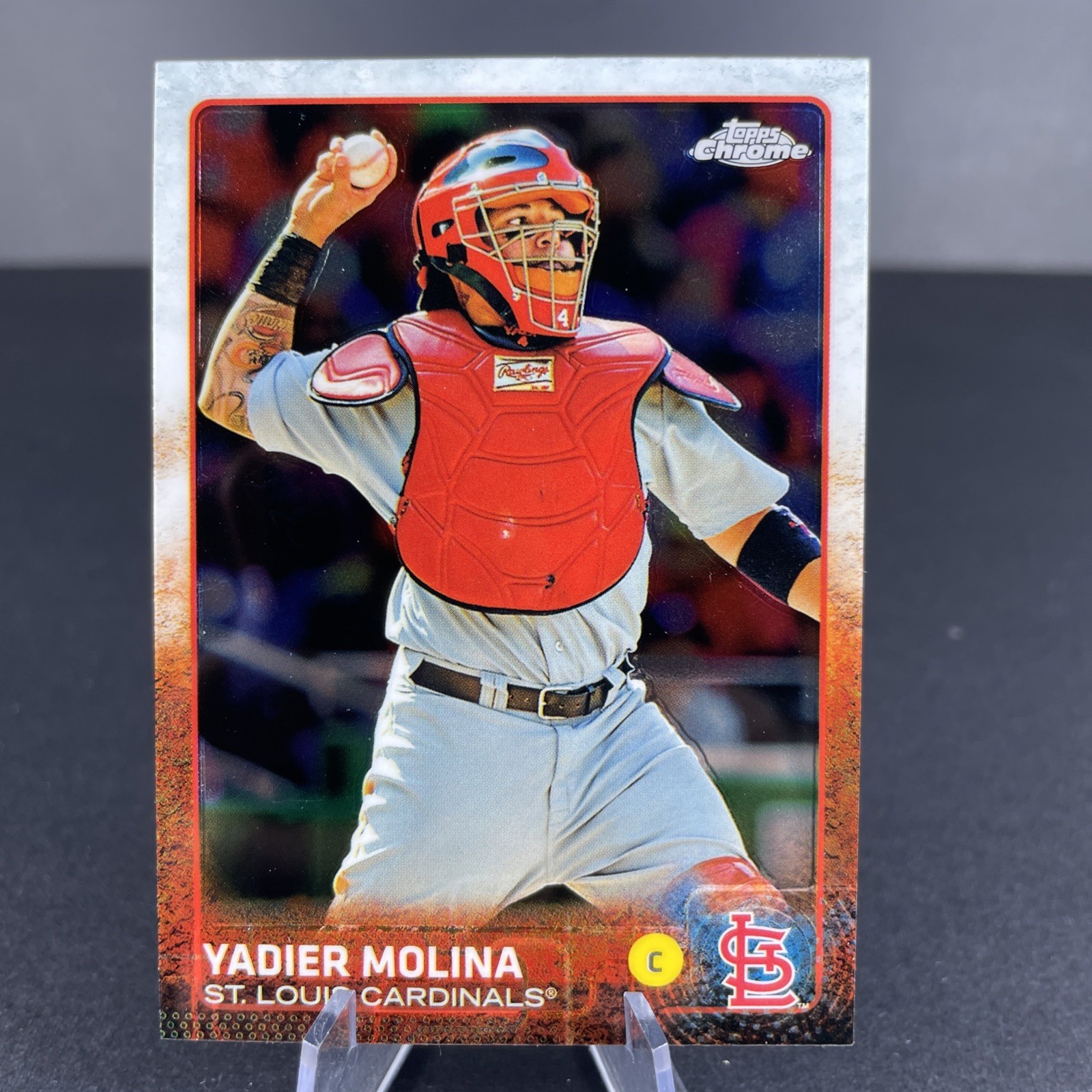 2015 Topps Chrome Refractor #25 Yadier Molina St Louis Cardinals