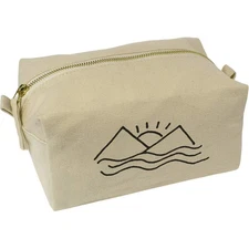 'Sunset Pyramids' Canvas Wash Bag / Makeup Case (CS00023106)