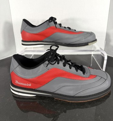 Brunswick Rampage Men s Left Hand Bowling Shoes Gray Red Size 14