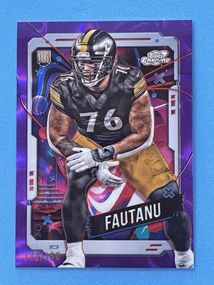 #ad 2024 Topps Cosmic Troy Fautanu #181 Purple Nebula Refractor 150 RC Steelers SP $15.00