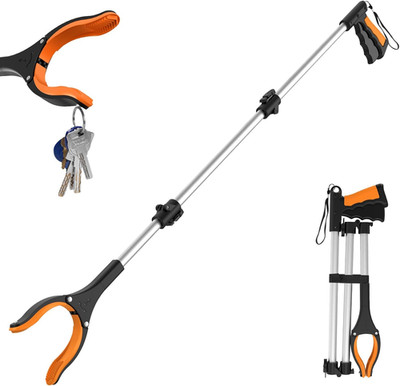 43'' Extra Long Grabber Tool, Foldable Grabbers for Elderly Grab It Reaching Tool