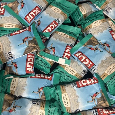 CLIF BAR Cool Mint Energy Bars Organic Oats Protein 50 ct