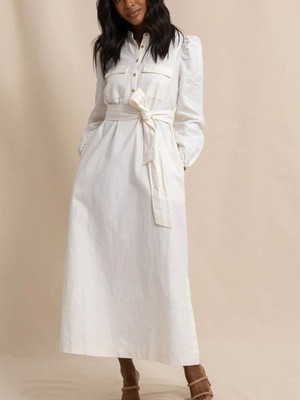 NWT Southern Tide Women s Kiara Maxi Dress Sand White Linen Cotton Size XS