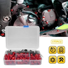 177pcs Fairing Bolts Screws Fastener Kit Fit Suzuki Red for Kawasaki Fit Yamaha