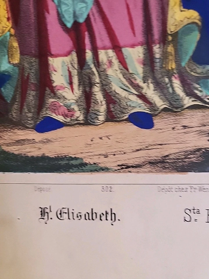 Imagerie de Wissembourg (Alsace) - Sainte Elisabeth - Lithographie coloriée - Photo 4/4
