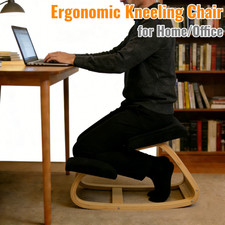 Nisorpa Ergonomic Kneeling Chair Wooden Comfortable Posture Home/Office Stool UK