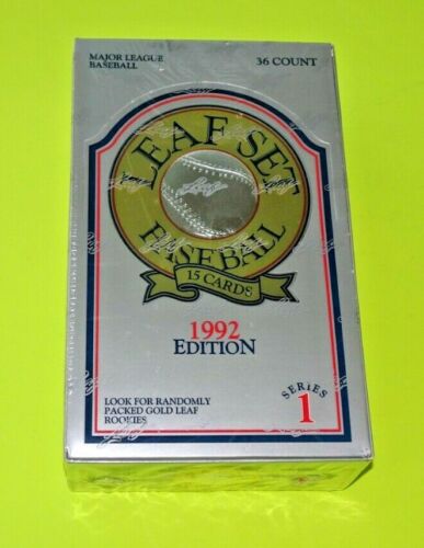 1992 LEAF EDITION BASEBALL - SERIES 1 - FACTORY SEALED BOX of 36 WAX PACKS  pics