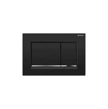 Geberit 115.893.14.1 - Sigma30 Single Flush -Actuator Plate, Matte Black/Chrome