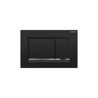 Geberit  115.893.14.1 - Sigma30 Single Flush -Actuator Plate, Matte Black/Chrome