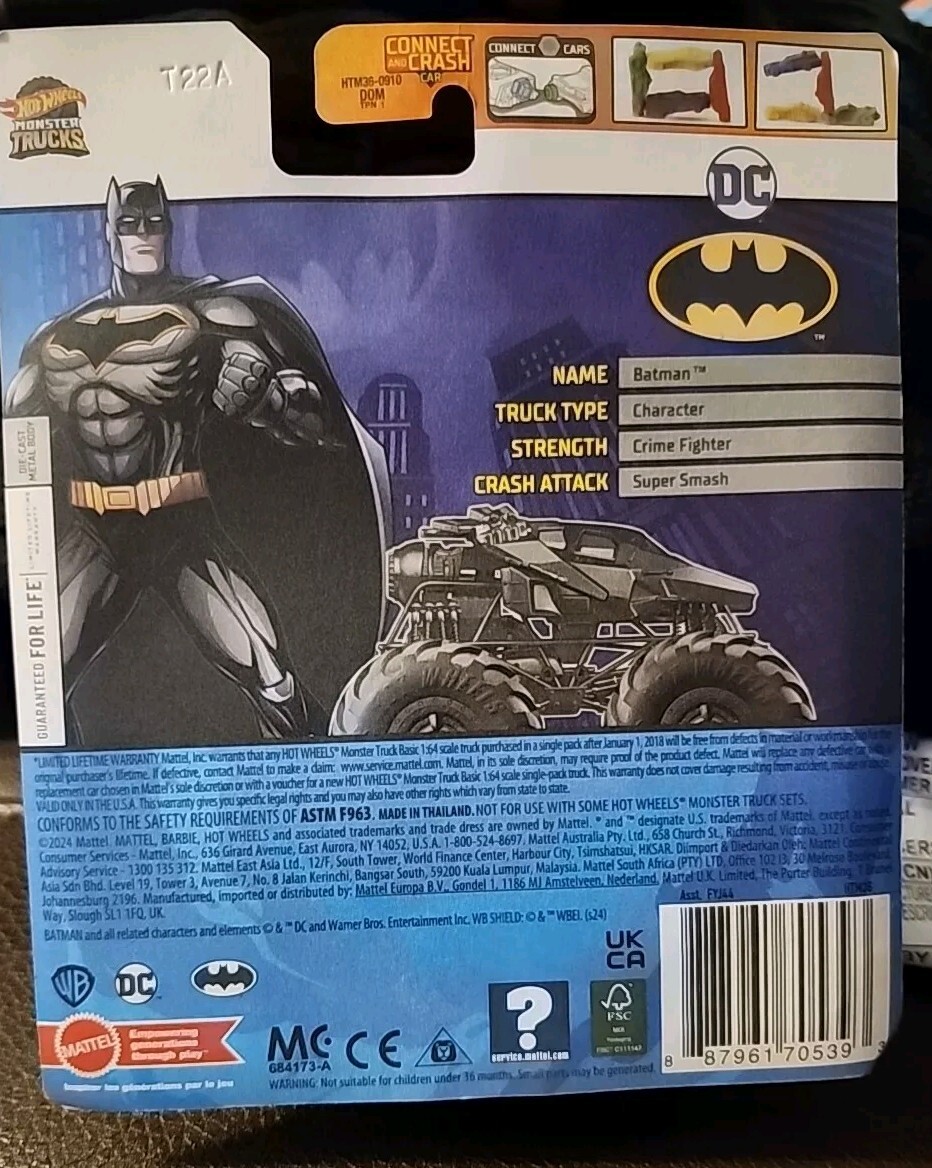 Hot Wheels Monster Trucks DC Batman 2024 New! | eBay