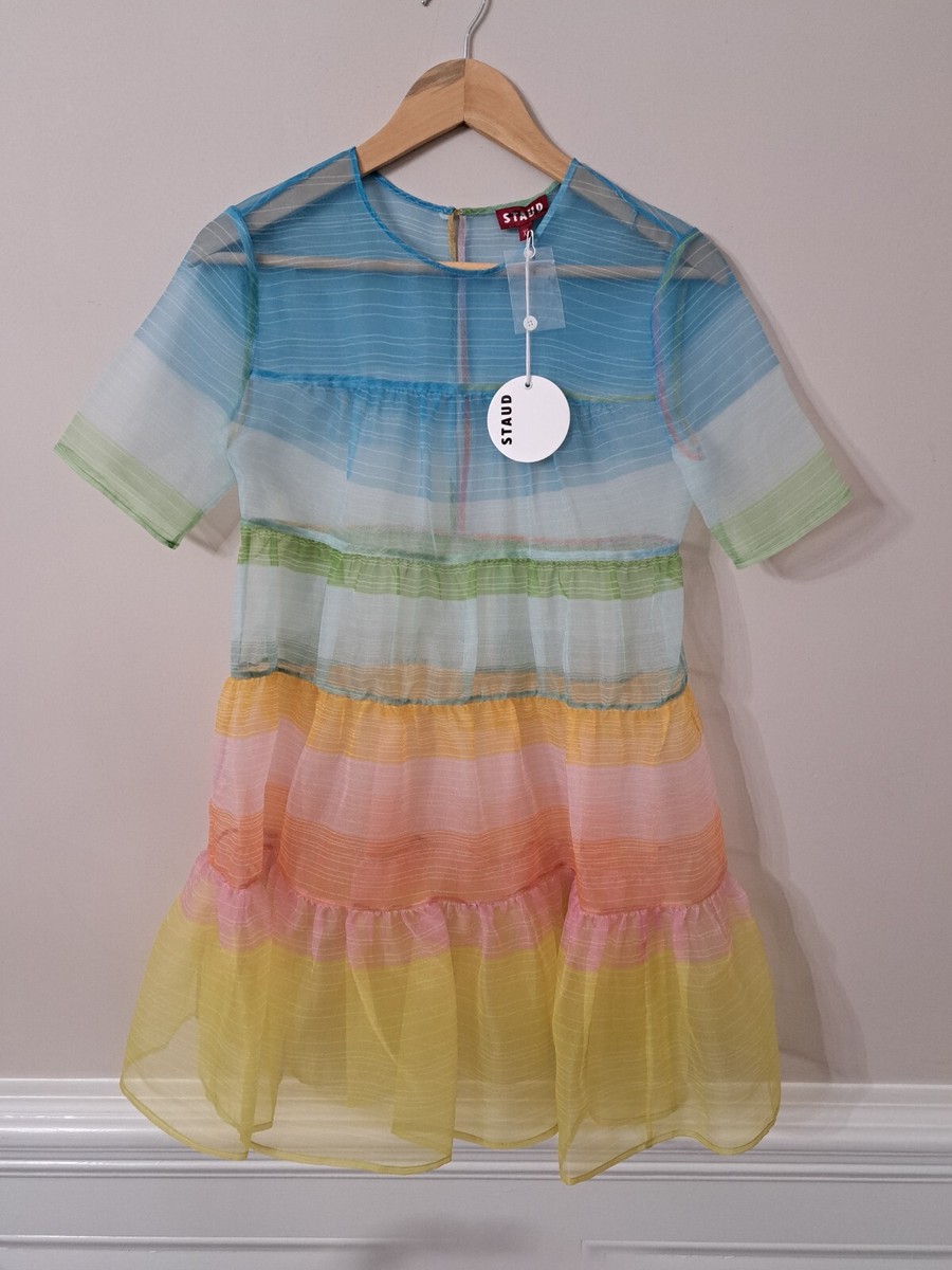 Staud Women's Hyacinth Tiered Flared Minidress Size XS | eBay