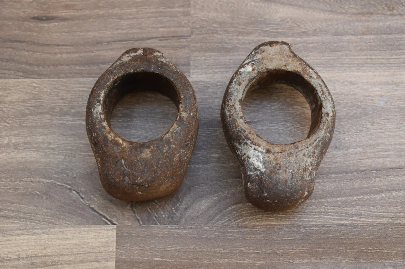 Vintage Old Iron Hammer Heads Blacksmith Tinsmith Mechanic Tool primitive 2pcs