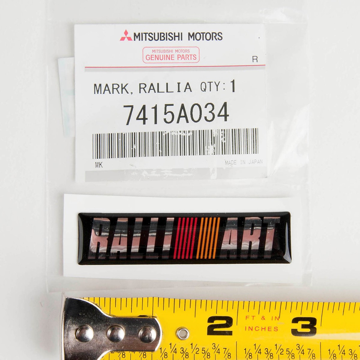 Genuine Mitsubishi Motors Ralliart Emblem 67 X 16mm Part