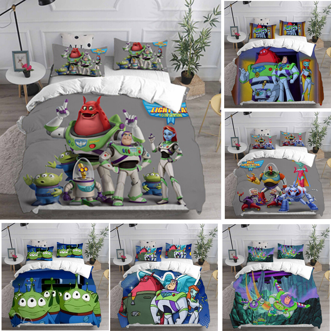 Buzz Lightyear 3D Duvet Cover Woody Jessie Dog Bedding Set Pillowcase Quilt