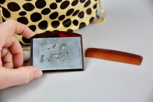 Vintage 60's GRETA soft original faux Leopard bag purse with brass finishings - Picture 12 of 16