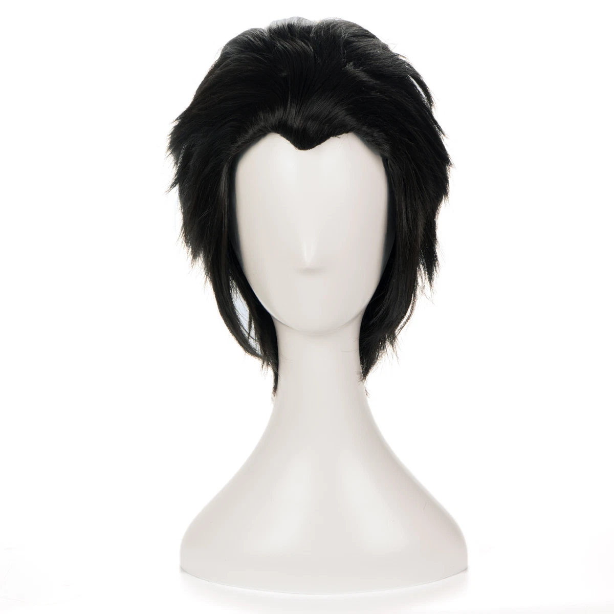 Short black costume wig deals