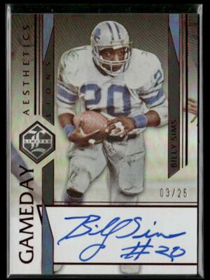 2023 Panini Limited #GDA-BSI Billy Sims Gameday Aesthetics Ruby Spotlight #/25
