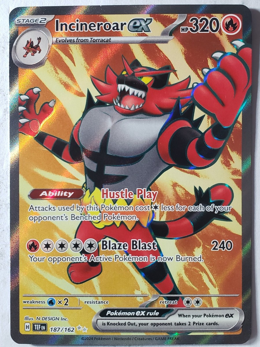 Pokemon Scarlet & Violet Temporal Forces Ultra Rare Incineroar ex #187