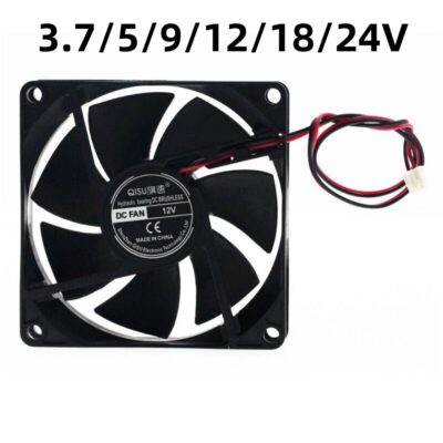 DC Brushless Cooling Fan Mini Silent Fans 3.7/5/9/12/18/24V 1500RPM-4000RPM 8020