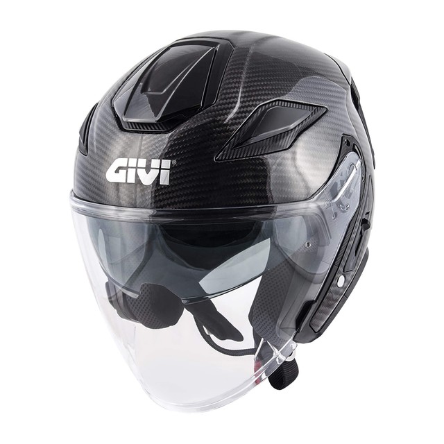 Casque Jet GIVI X29 Carbone Solide Carbone Brillant