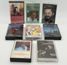 Vintage Lot Of 8 Country Music Comedy Cassette Tapes Haggard Williams  More