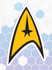 Star Trek Federation Starfleet Logo Vinyl Decal Sticker 3 Tall TEN PACK LOT