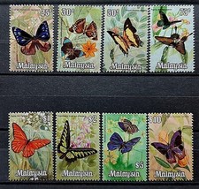 PEŁNY ZESTAW MOTYLI MALEZYJSKICH 1970 SG 64 - 71 MNH OG FRESH